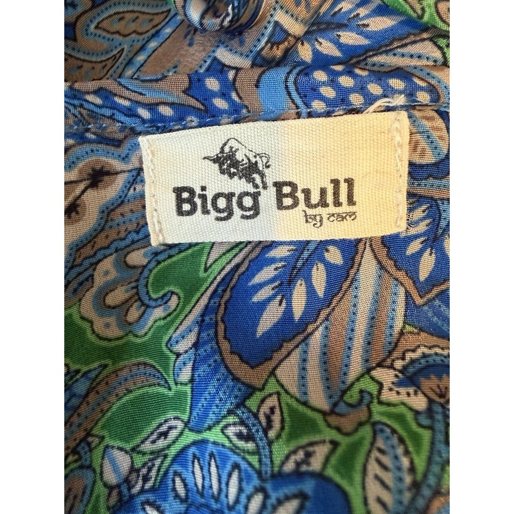 Bigg Bull Halter Maxidress Blue & Green Boho Flowy Small - Picture 6 of 6